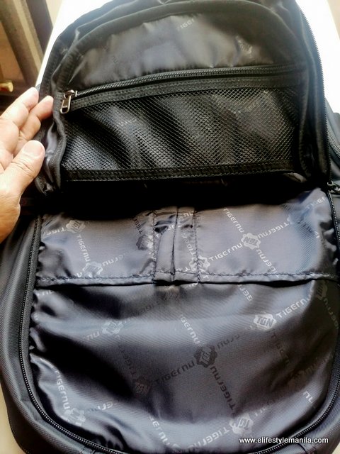Tigernu anti-theft black backpack