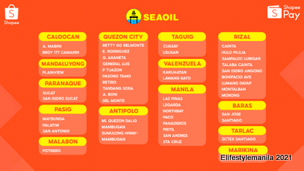 SEAOIL branches that accepts ShopeePay