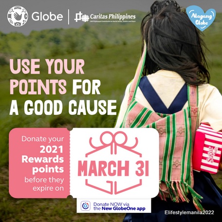 Donate your Globe Rewards points to Caritas