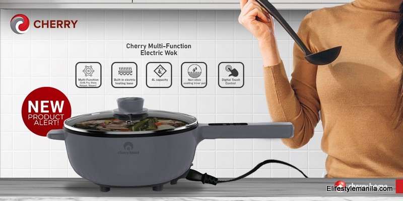 Cherry multi-function electric wok