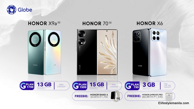 Other HONOR smartphones via Globe Postpaid Plans