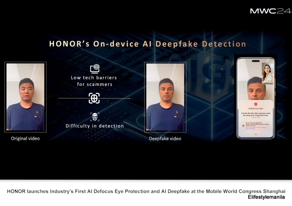honor AI Defocus Eye Protection and AI Deepfake