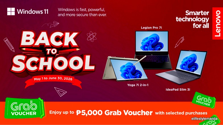 Get up to P5,000 worth of Grab vouchers with Back-to-School shopping with Lenovo